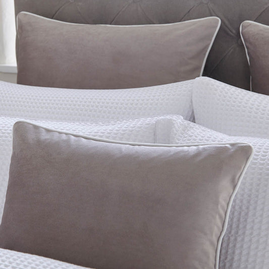 Luxury Velvet Cushion Cover - Light Grey - DUSK 1200