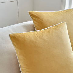 Luxury Velvet Sofa Cushion Cover - Mustard - DUSK