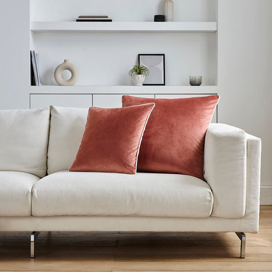 Luxury Velvet Sofa Cushion Cover - Terracotta - DUSK 1200