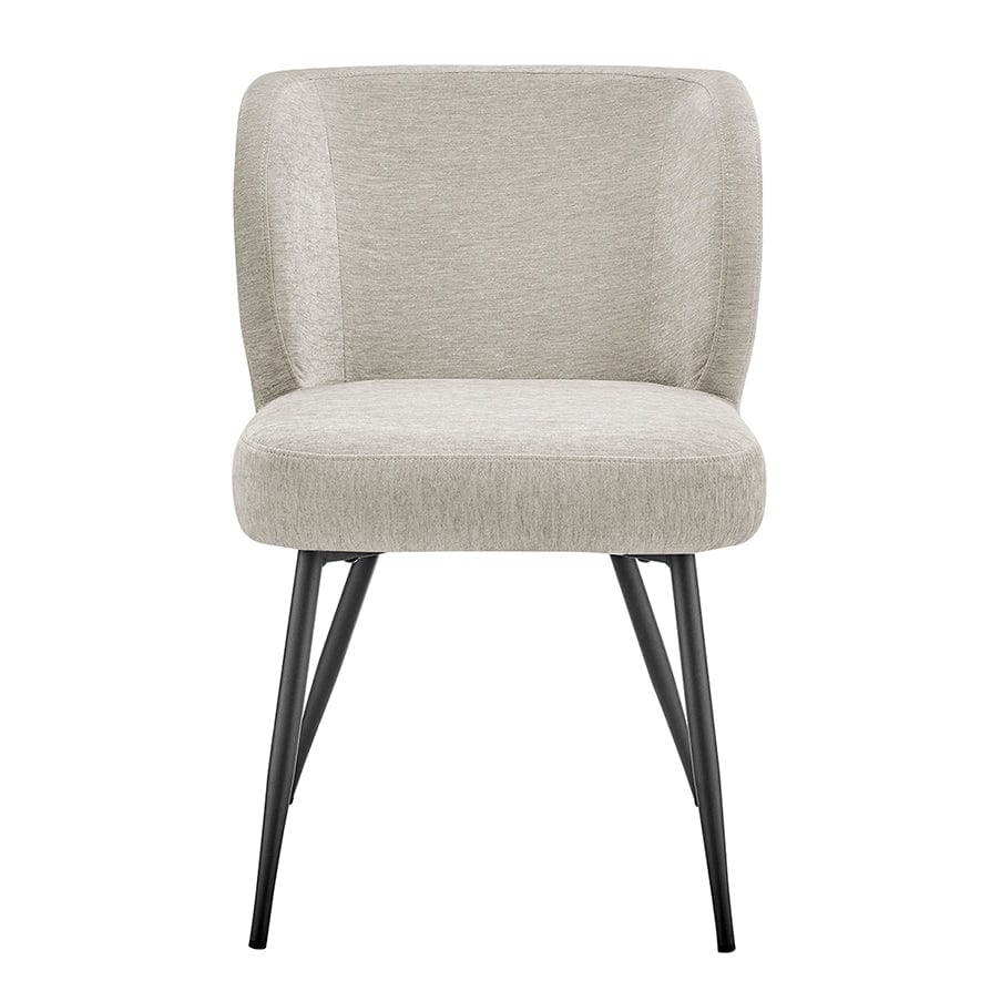 Mabel Set of 2 Dining Chairs - Chenille - Natural - DUSK