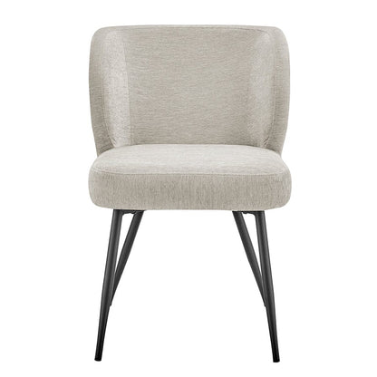 Mabel Set of 2 Dining Chairs - Chenille - Natural - DUSK