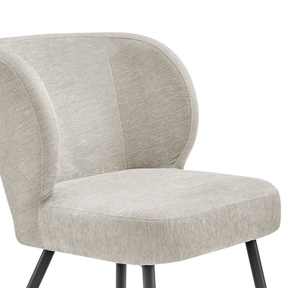 Mabel Set of 2 Dining Chairs - Chenille - Natural - DUSK