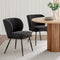 Mabel Set of 2 Dining Chairs - Linen Look - Black - DUSK