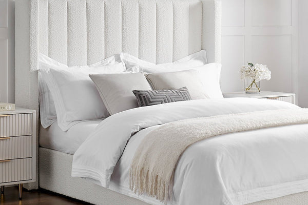 Madison Bouclé Ottoman Storage Bed - Off White - DUSK