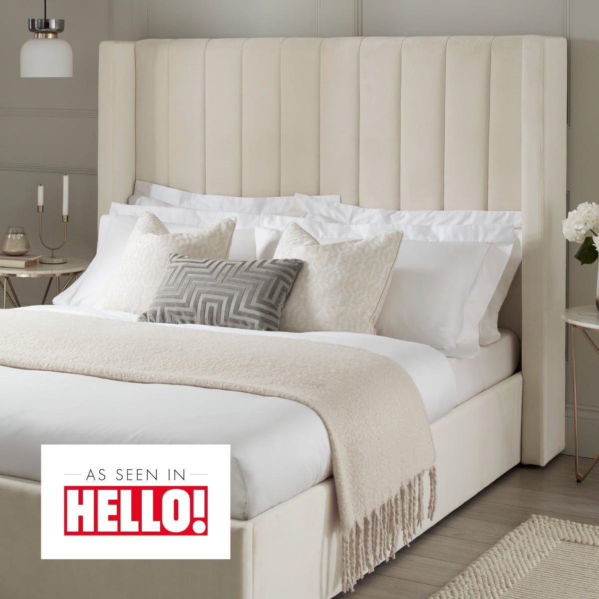 Madison Ottoman Storage Bed - Ecru - DUSK