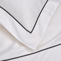 Mayfair Duvet Cover - 400 TC - Egyptian Cotton - White/Black - DUSK