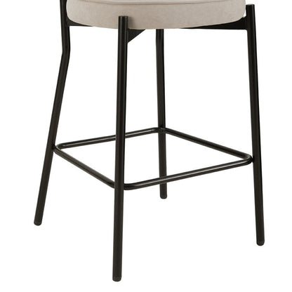 Mia Set of 2 Barstools - Matte Velvet - Sand - DUSK