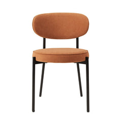Mia Set Of 2 Dining Chairs - Matte Velvet - Orange - DUSK