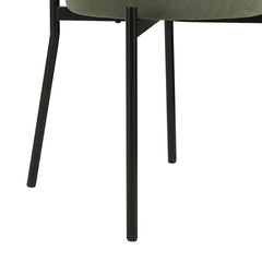 Mia Set of 2 Dining Chairs - Matte Velvet - Sage Green - DUSK