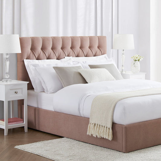Middleton Ottoman Storage Bed - Light Pink - DUSK 1200