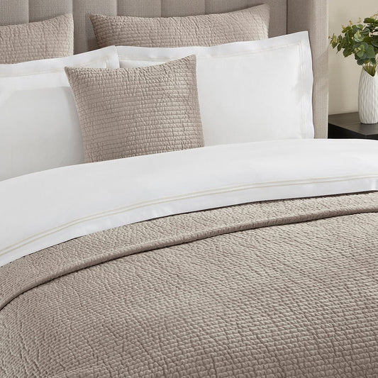 Milan Textured Matte Bedspread 2.5 X 2.6m - Taupe - DUSK