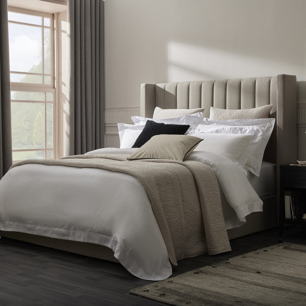 Milan Textured Matte Velvet Cushion Cover - Champagne - DUSK
