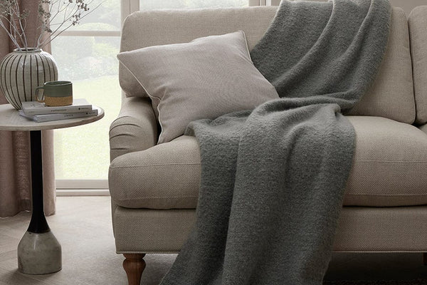 Mohair Sofa Throw 1.5m x 2m - Dark Sage - DUSK
