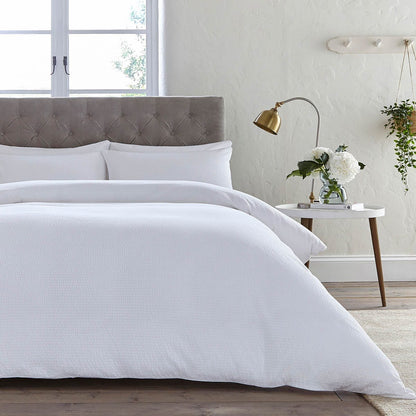 Mykonos Duvet Cover - 200 TC - Cotton - White - DUSK