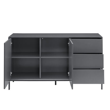 Nova Large Sideboard with Drawers - Charcoal - DUSK