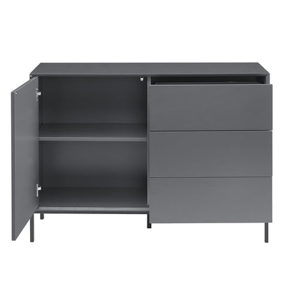 Nova Small Sideboard with Drawers - Charcoal - DUSK