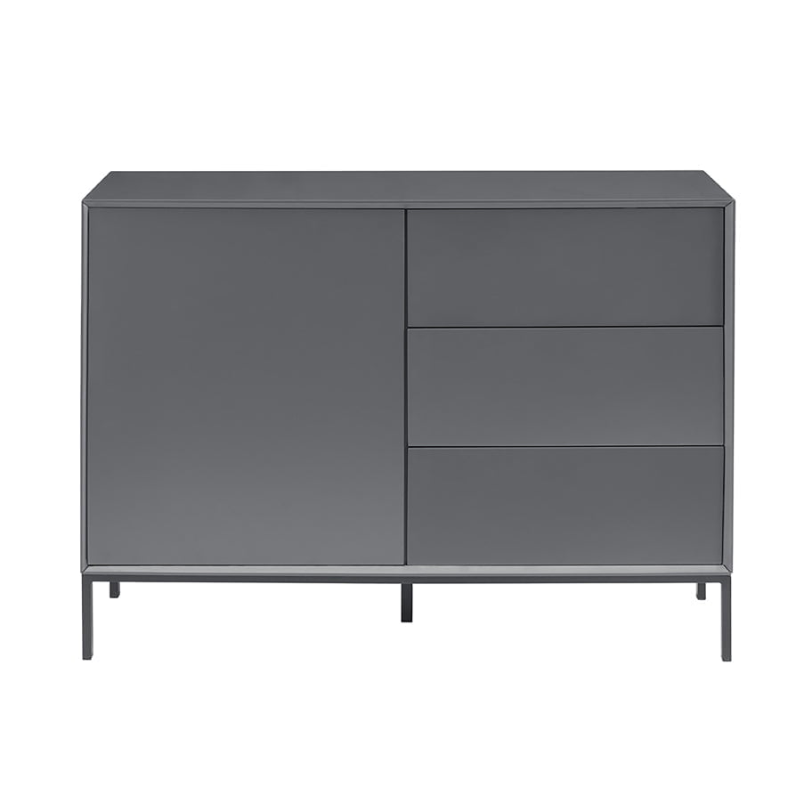 Nova Small Sideboard with Drawers - Charcoal - DUSK