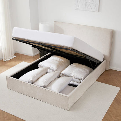 Oslo Ottoman Storage Bed - Ivory - DUSK