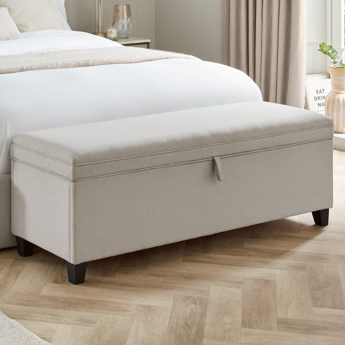 Ottoman Storage Bench - Plain - Natural - DUSK