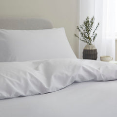 Pair of Athens Pillowcases - 200 TC - Washed Cotton - Light Grey - DUSK