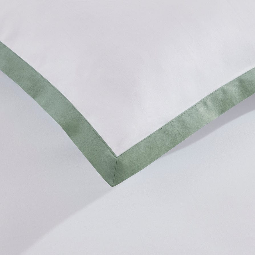 Pair Of Bordeaux Oxford Pillowcases - 400 TC - Cotton - Green - DUSK