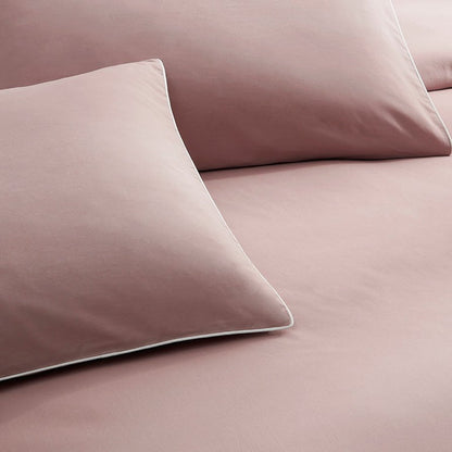 Pair of Cambridge Pillowcases - 200 TC - Cotton - Dusky Rose - DUSK