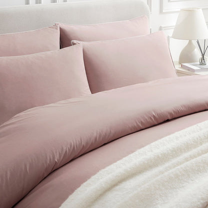 Pair of Cambridge Pillowcases - 200 TC - Cotton - Dusky Rose - DUSK