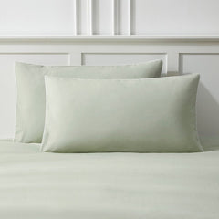 Pair of Cambridge Pillowcases - 200 TC - Cotton - Light Green - DUSK