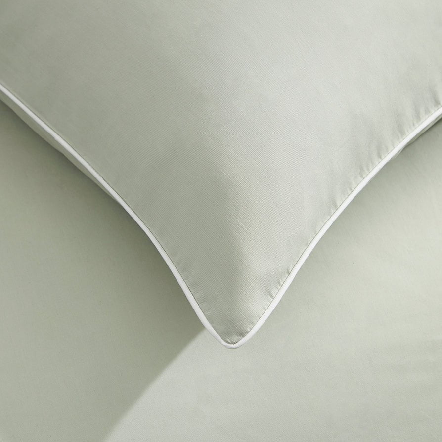 Pair of Cambridge Pillowcases - 200 TC - Cotton - Light Green - DUSK