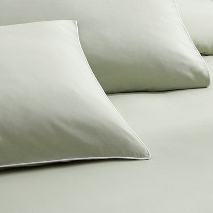 Pair of Cambridge Pillowcases - 200 TC - Cotton - Light Green - DUSK