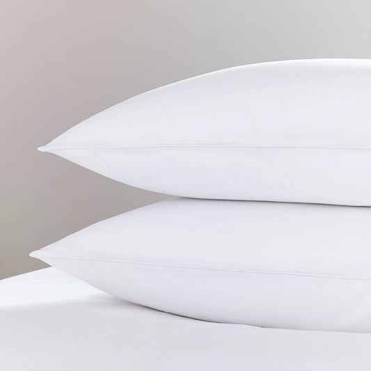 Pair of Cambridge Pillowcases - 200 TC - Cotton - White - DUSK 1200