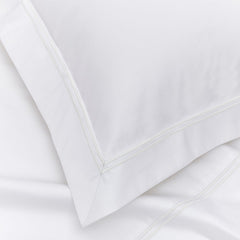 Pair of Kensington Oxford Pillowcases - 800 TC - Egyptian Cotton - White - DUSK