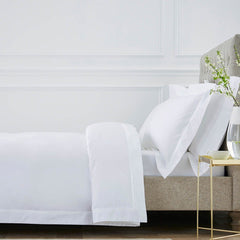 Pair of Kensington Oxford Pillowcases - 800 TC - Egyptian Cotton - White - DUSK