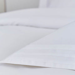 Pair of Marseille Pillowcases - 600 TC - Egyptian Cotton - White - DUSK