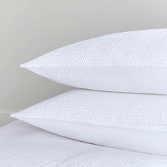 Pair of Mykonos Pillowcases - 200 TC - Cotton - White - DUSK