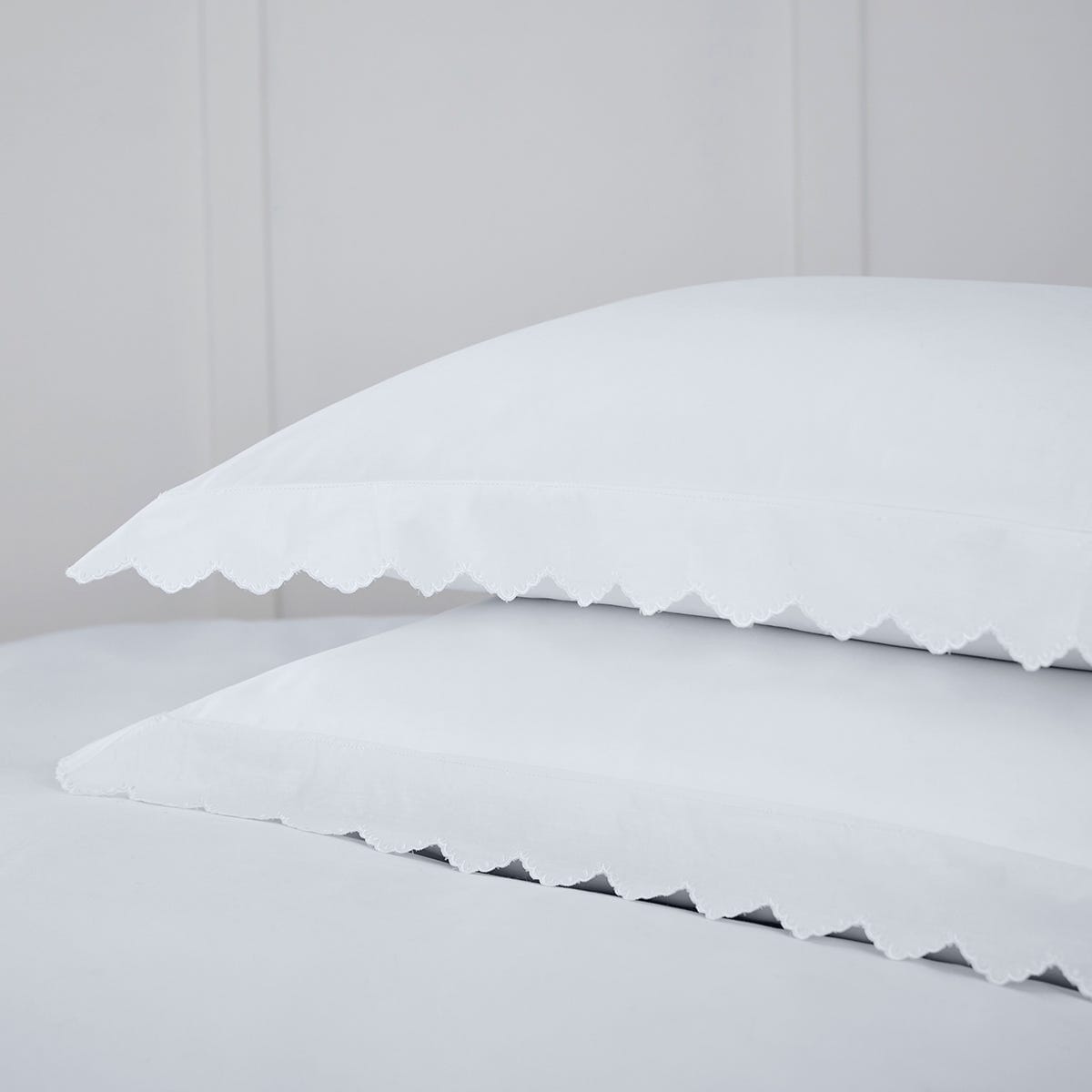 Pair Of Palermo Oxford Pillowcases - Standard - 200 Thread Count - White - DUSK