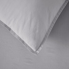 Pair of Pillowcases - 200 TC - Washed Cotton - Light Grey - DUSK