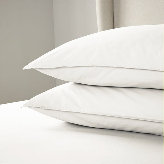 Pair of Pillowcases - 200 TC - Washed Cotton - Off White - DUSK 894