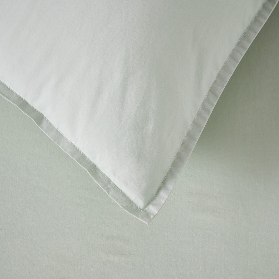 Pair of Pillowcases - 200 TC - Washed Cotton - Sage - DUSK