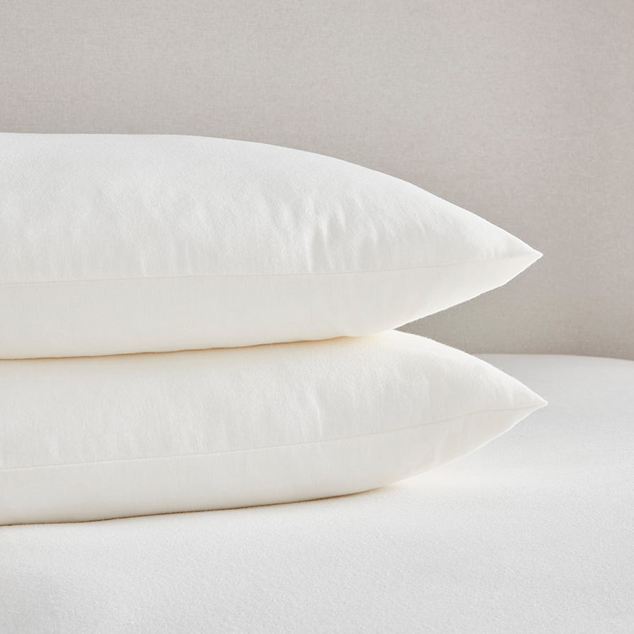 Pair of Pillowcases - Brushed Cotton - Off White - DUSK