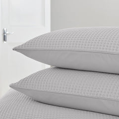 Pair of Portofino Pillowcases - 200 TC - Cotton - Light Grey - DUSK