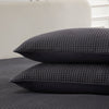 Pair of Portofino Waffle Pillowcases - 200 TC - Cotton - Charcoal - DUSK