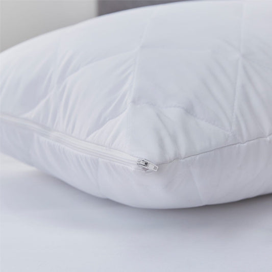 Pair of Quilted Microfibre Pillow Protectors - DUSK