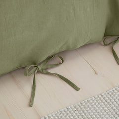 Pair Of Ravello Classic Pillowcases - Linen/Cotton - Olive - DUSK