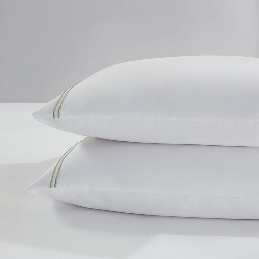Pair of Regent Classic Pillowcases - 400 TC - Sage - DUSK