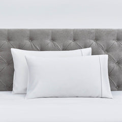 Pair of Single Row Classic Pillowcases - Super King - 400 Thread Count - Grey - DUSK
