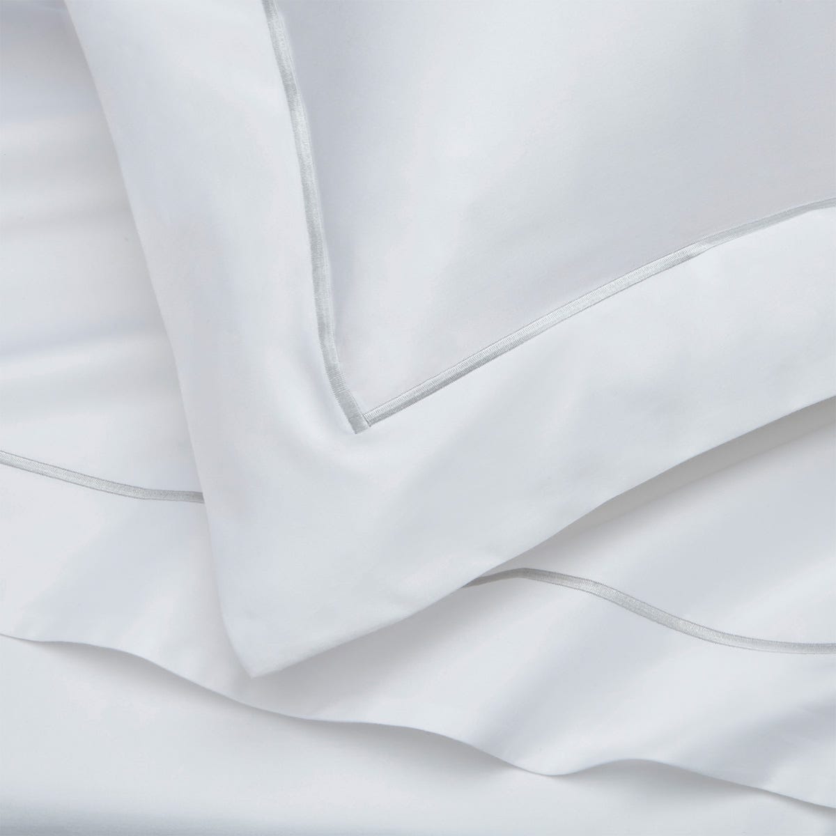 Pair of Single Row Oxford Pillowcases - Super King - 400 Thread Count - Grey - DUSK