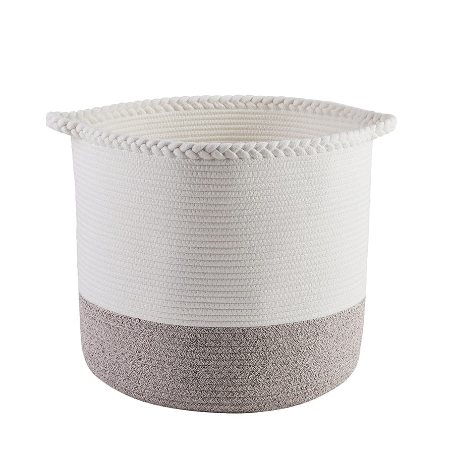 Plait Rope Storage Basket - Off White/Natural - DUSK