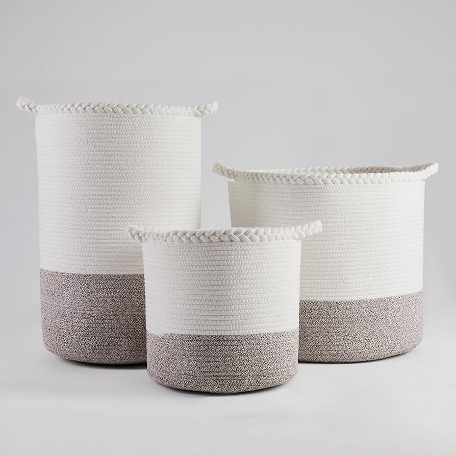 Plait Rope Storage Basket - Off White/Natural – DUSK