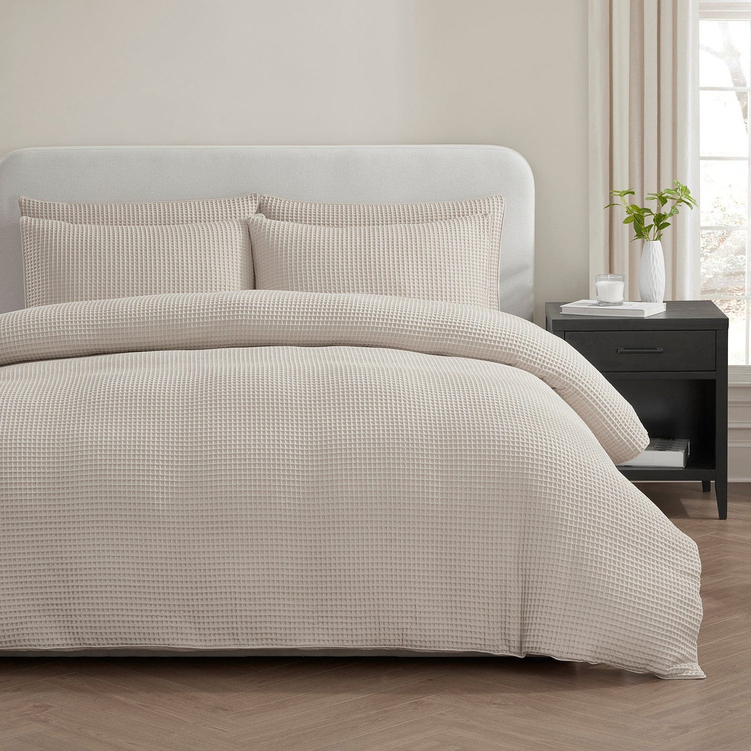 Portofino Duvet Cover - 200 TC - Cotton - Natural - DUSK